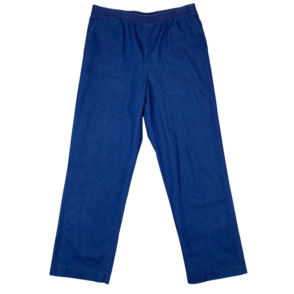 Alfred Dunner Blue Straight-Leg Trousers